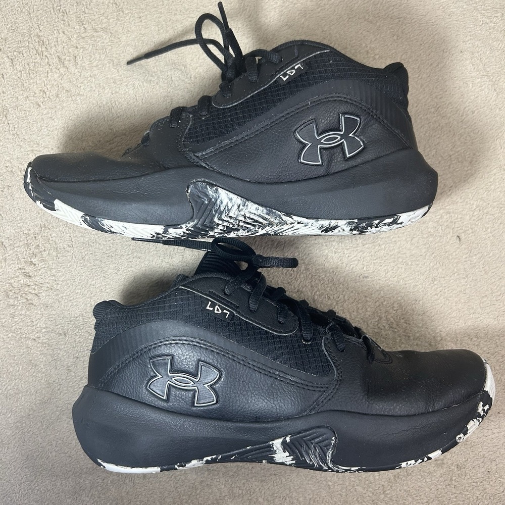 Under Armour Lockdown 7 Men's 7.5 Women's 9 Black Basketball Shoes 3028512-003